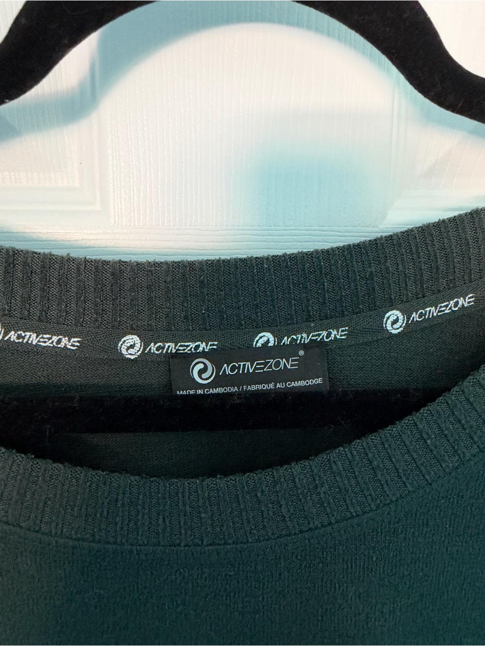 Penningtons Dark Green Ribbed Crewneck Sweatshirt Activewear - Picture 2 of 7